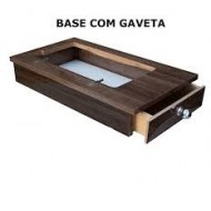 Base Portátil com Gaveta Lateral Castanho Escuro Rio Verde