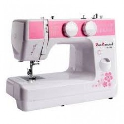 Máquina de Costura Doméstica Marca Sun Special Modelo SS 988 Faixa Rosa